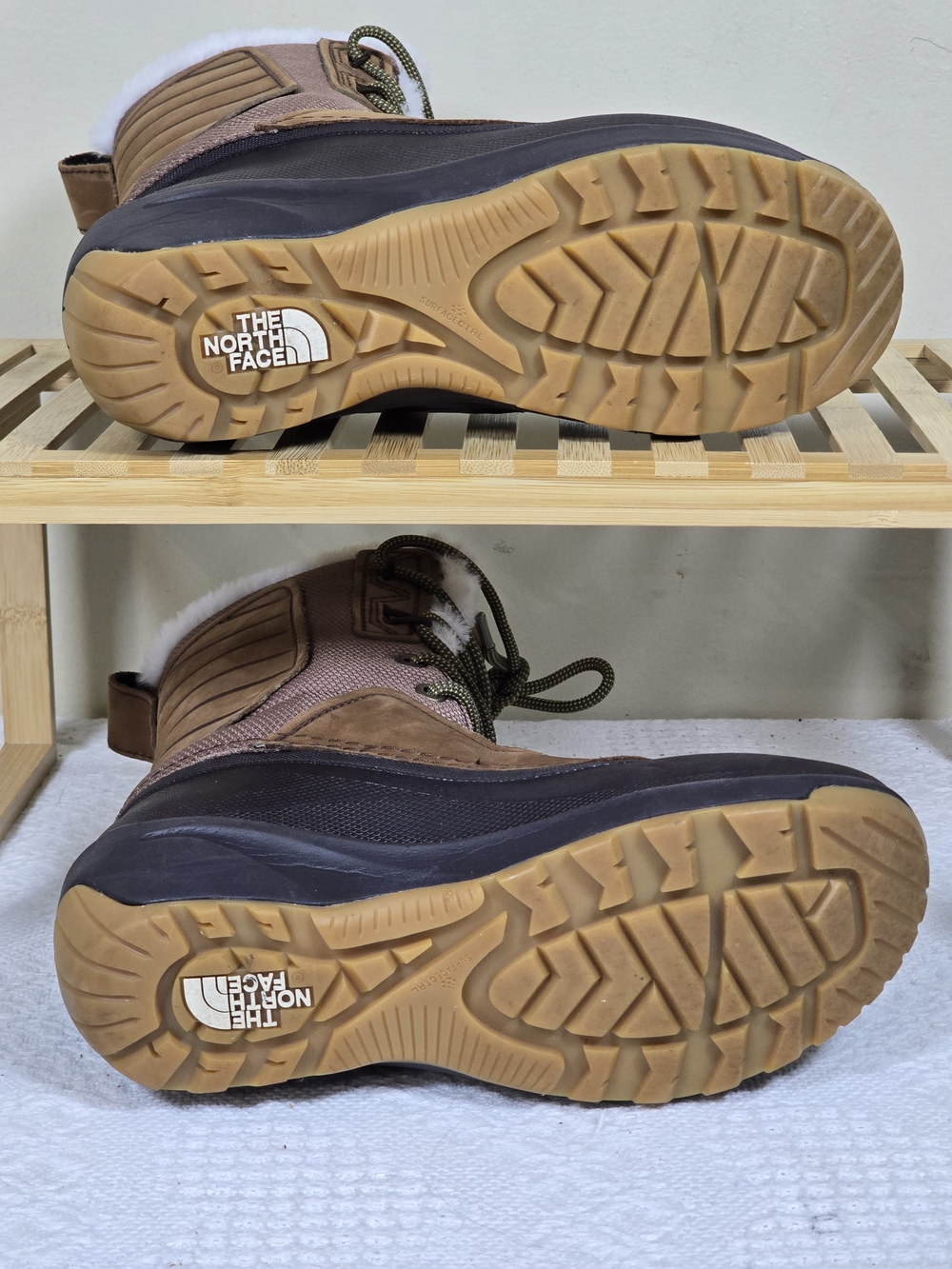 The North Face Women’s Waterproof Faux Fur Winter Snow Boots Brown  US 5.5 - Picture 6 of 10